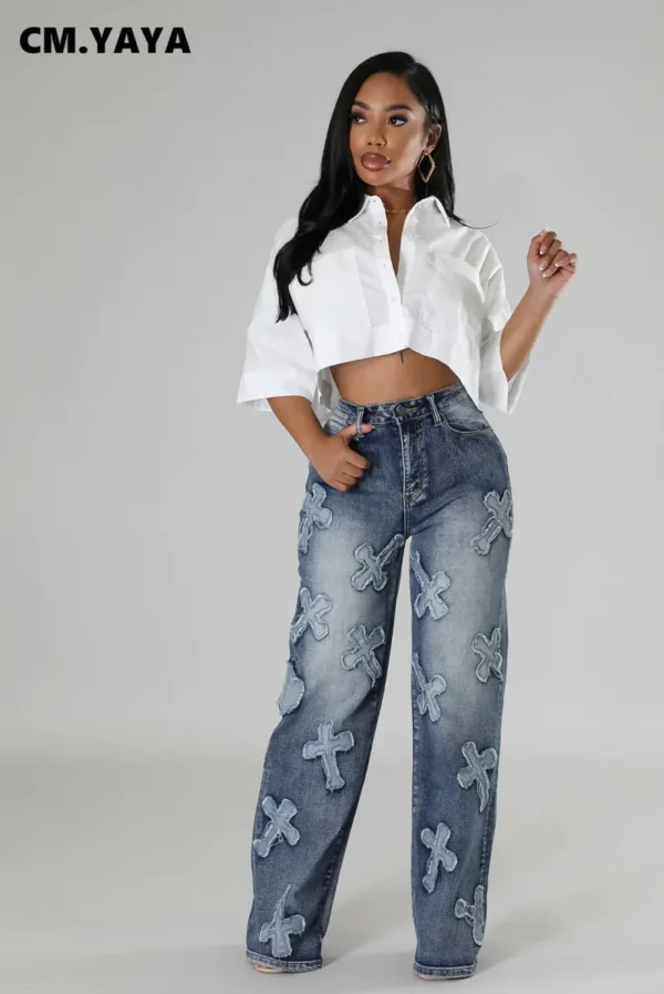 Women Half Sleeve V-neck Blouse and Shirt Street Basic Crop Tops  2024 Fashion Casual Summer Leisure Loose Outwear - Image 5