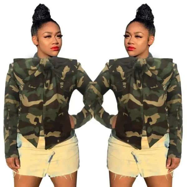 Women Autumn Winter Blouses Shirts Bow Neck Full Sleeve Sexy Denim Night Club Vintage Blouses Shirts Top Streetwear GLHG5295 - Image 2