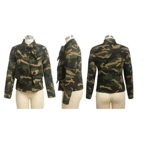 Women Autumn Winter Blouses Shirts Bow Neck Full Sleeve Sexy Denim Night Club Vintage Blouses Shirts Top Streetwear GLHG5295 - Image 5