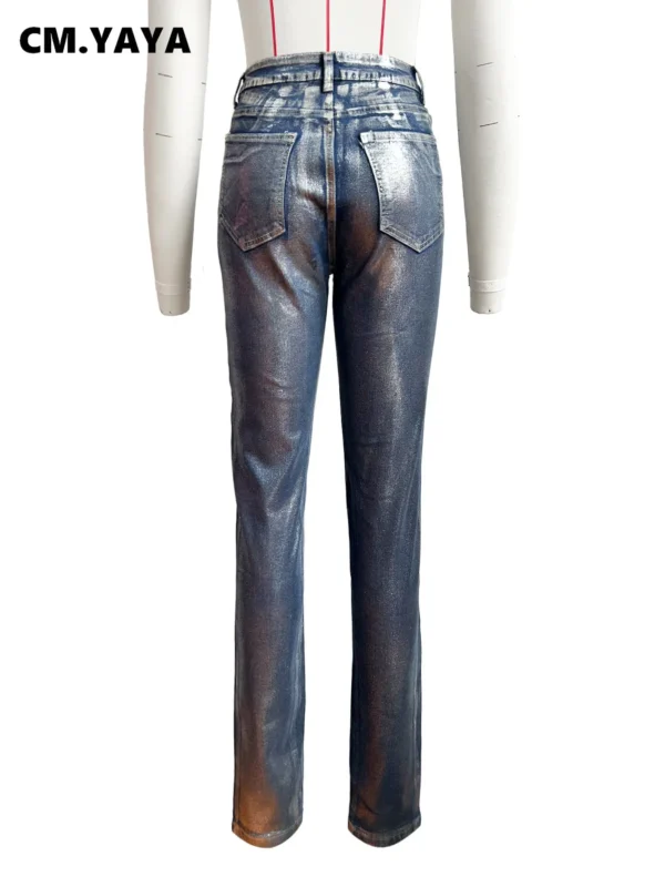 Women Streetwear Button High Waist Penil Denim Pants 2024 INS Summer Fashion Classic Stretch Skinny  Jeans Trousers - Image 7