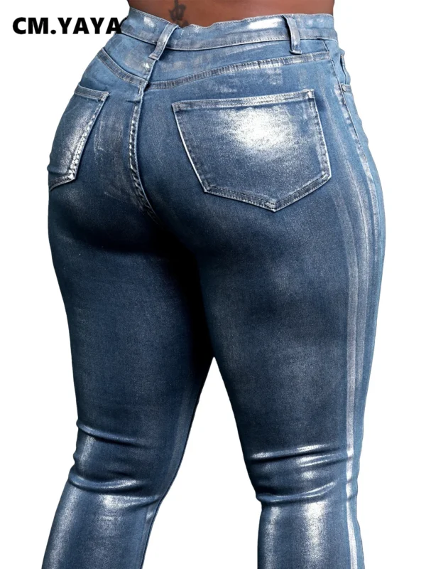 Women Streetwear Button High Waist Penil Denim Pants 2024 INS Summer Fashion Classic Stretch Skinny  Jeans Trousers - Image 5